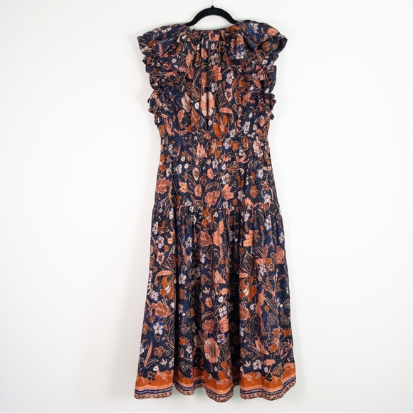 Ulla Johnson Arina Midnight Floral Midi Dress - Picture 14 of 15